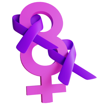 Female Ribbon international womens day png