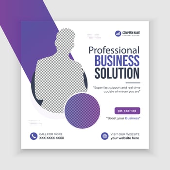 Digital marketing banner for social media post Pro Vector