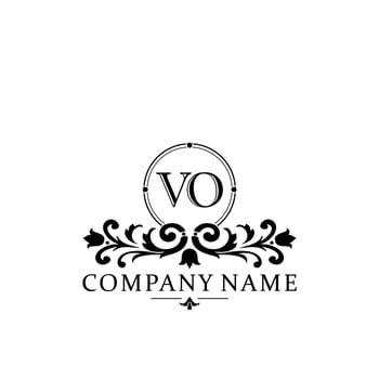 letter VO floral logo design. logo for women beauty salon massage cosmetic or spa brand vector