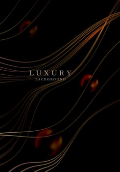 Wavy black illustration with blurred silhouettes of circles. vector