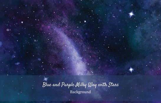Blue and Purple Milky Way with Stars Background vector