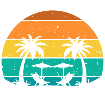 vintage retro sunset vacation holiday png