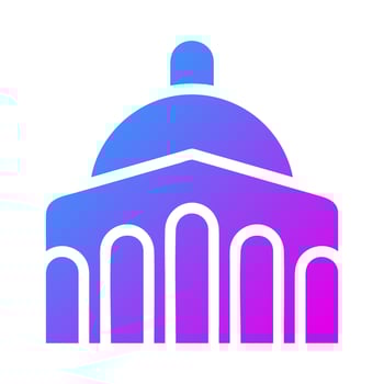 mosque icon solid gradient purple style ramadan illustration vector element and symbol perfect.