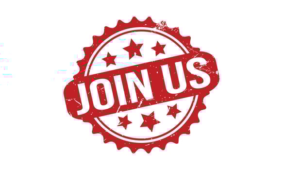 Join Us Rubber Grunge Stamp Seal Vector Illustration