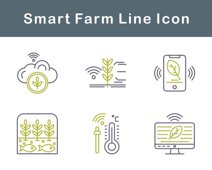 Smart Farm Vector Icon Set