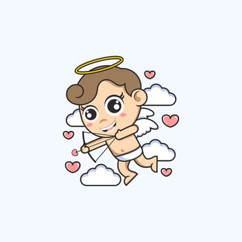 cute cartoon angel vector