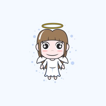 cute cartoon angel vector