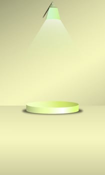 Vector 3D Podium Design Mock Up Cream Pastel Color Template For Sales Item With Simple Design Elegant Modern Futuristic EPS 10