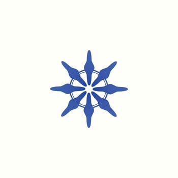 Blue Abstract Circle logo or symbol. vector