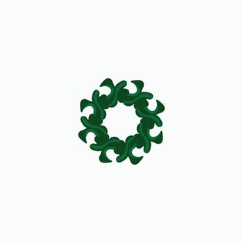 Green Abstract Circle logo or symbol. vector