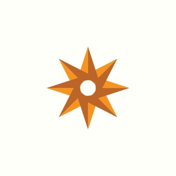 Abstract circle star logo or symbol. vector