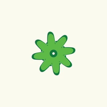 Green abstract circle logo or symbol. vector