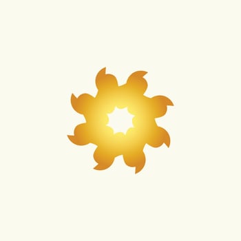 Abstract circle Logo with fire color vector