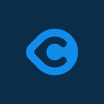 C Letter Water Droplet Blue Logo Symbol Simple Minimalist Clean Clever vector
