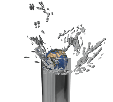 Water splash in glass drink earth world global planet sphere map blue green color white isolated background copy space save earth happy world health care day natural environment ecology.3d render png