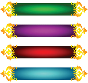 Set Of Luxury Golden Arabic Islamic Banner Title Frame Png Transparent Background Gold Text Box Vector Design Images
