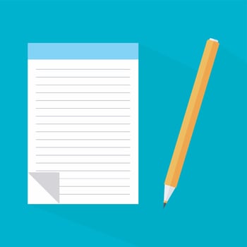book and pencil design vector