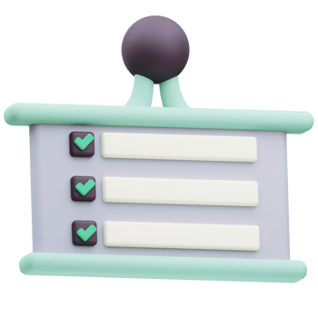 List Presentation 3D Illustration png