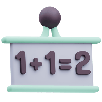 Math Presentation 3D Illustration png