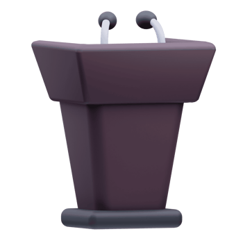 Lectern Presentation 3D Illustration png