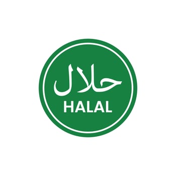 Halal Food Sign Vector