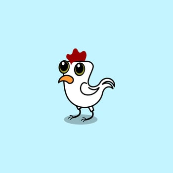 cute cartoon chicken vector