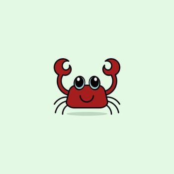 cute cartoon crabs vector