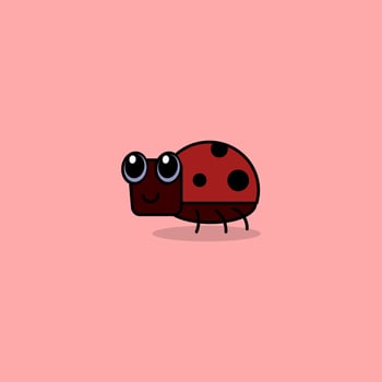 cute cartoon beetle vector