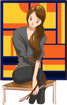 Artist png graphic clipart design
