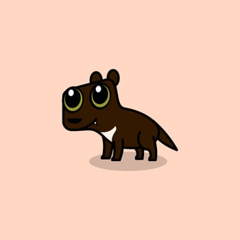 cute cartoon tazmanian vector