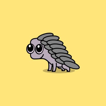 cute cartoon pangolin vector
