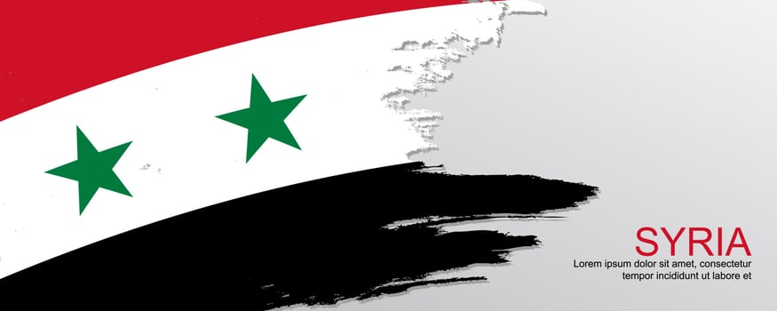 Syria flag illustration in vector design