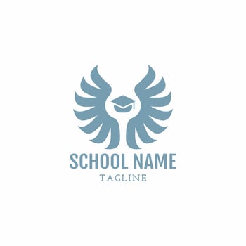 student wings simple logo vector
