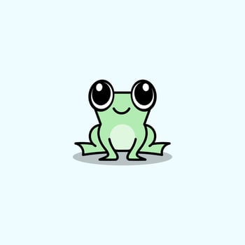 cute cartoon frog vector