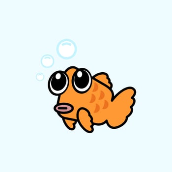 cute cartoon fish vector