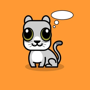 cute cartoon cat vector
