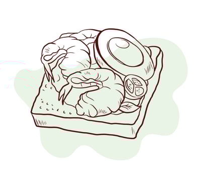 Sketch breakfast vector
