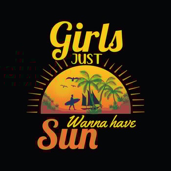 Summer T-shirt Design vector
