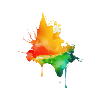 watercolor stain in colorful png