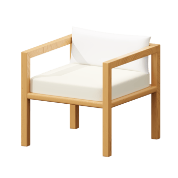 3D wooden arm chair png