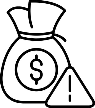 Money Bag Alert Vector Icon