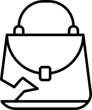 Broken Purse Vector Icon