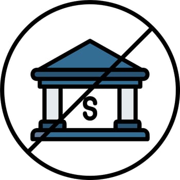 No Bank Vector Icon
