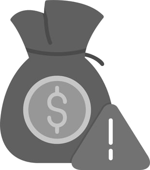 Money Bag Alert Vector Icon