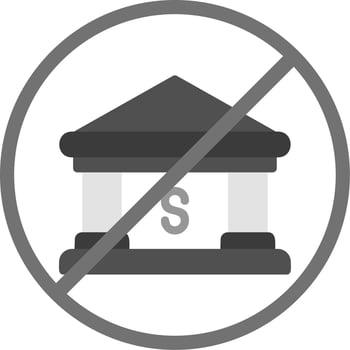 No Bank Vector Icon