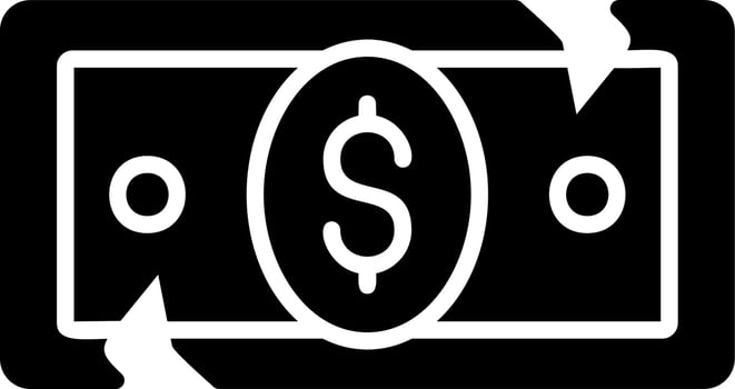 Broken Cash Vector Icon