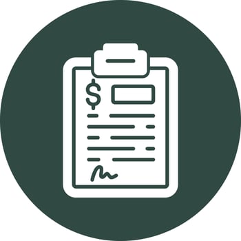 Clipboard Invoice Icon vector