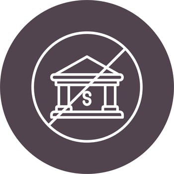 No Bank Vector Icon