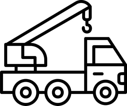 Crane Truck Vector Icon