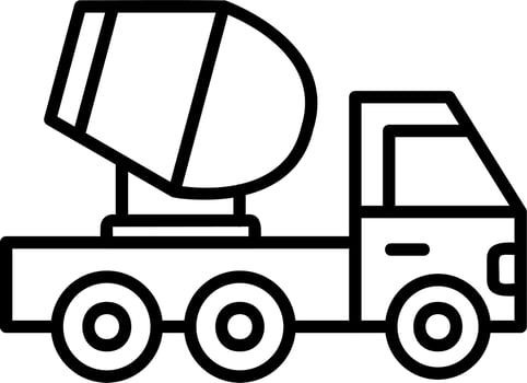 Mixer Truck Vector Icon